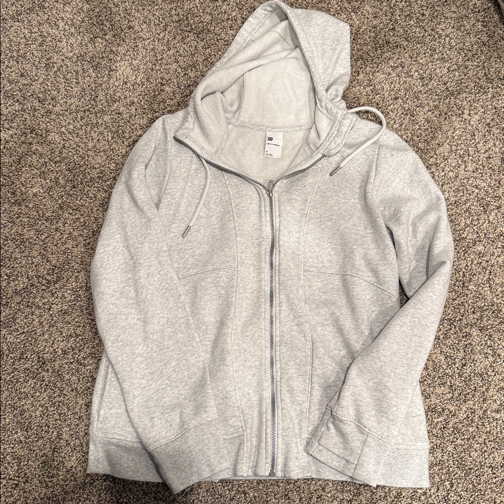 All In Motion Gray Zip-Up Hoodie